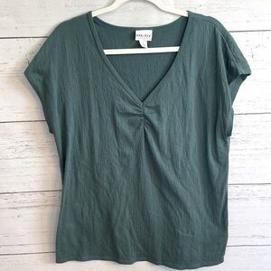 Ava & Viv Women's Teal V-Neck Top, size X